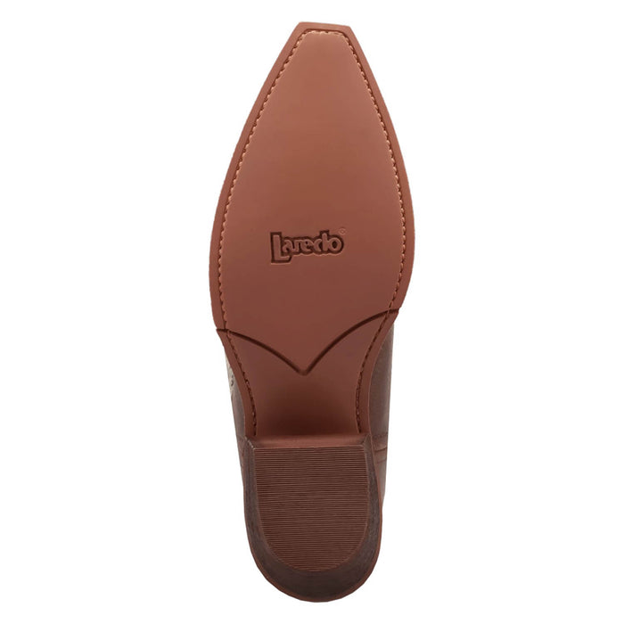 Laredo Womens Cadence Dark Brown/Navy Leather Cowboy Boots