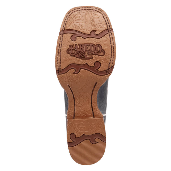 Laredo Womens Chic Blue Leather Cowboy Boots