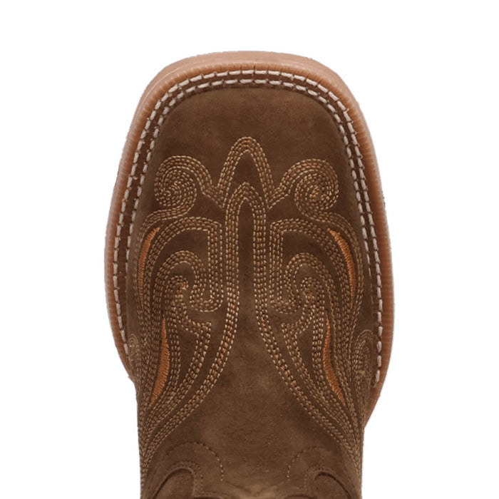 Laredo Womens Millie Olive Leather Cowboy Boots