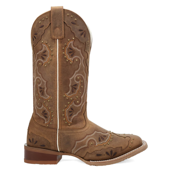 Laredo Womens Lottie Sand Leather 12in Cowboy Boots