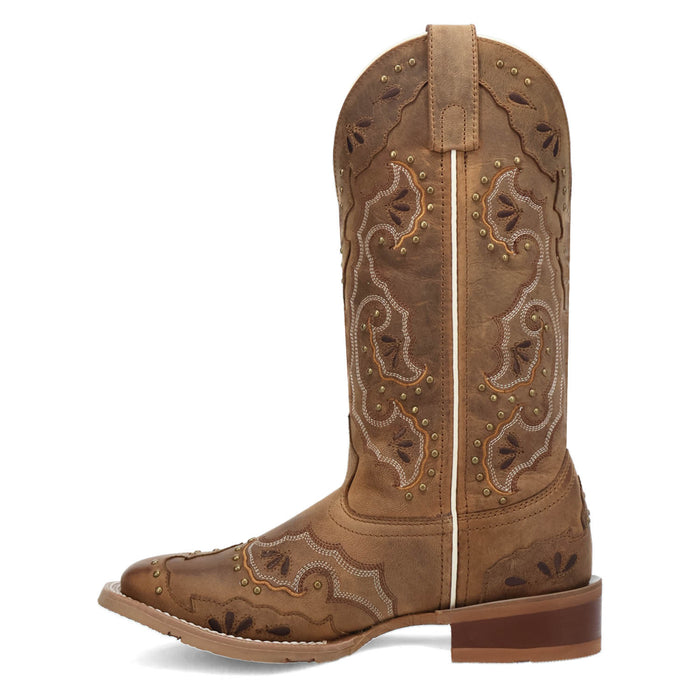 Laredo Womens Lottie Sand Leather 12in Cowboy Boots