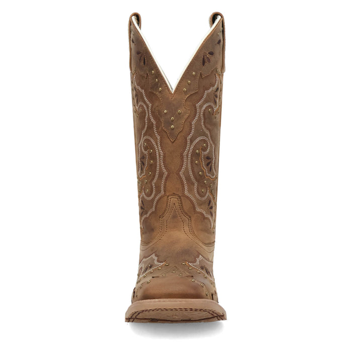Laredo Womens Lottie Sand Leather 12in Cowboy Boots