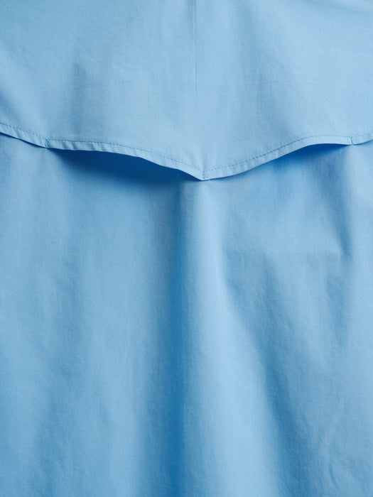 Ely and Walker Mens Solid Vented Stretch Light Blue Poly/Cotton L/S Shirt