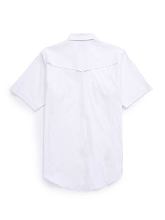 Ely and Walker Mens Pro Western Vented White Poly/Nylon S/S Shirt