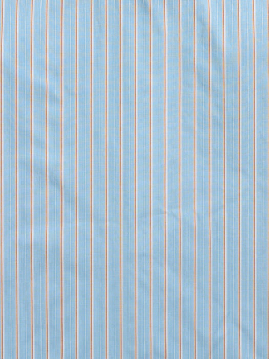 Ely and Walker Mens Western Stripe Snap Blue/Tan Poly/Cotton S/S Shirt