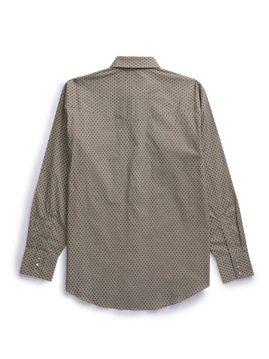 Ely and Walker Mens Western Medallion Print Teal 100% Cotton L/S Shirt