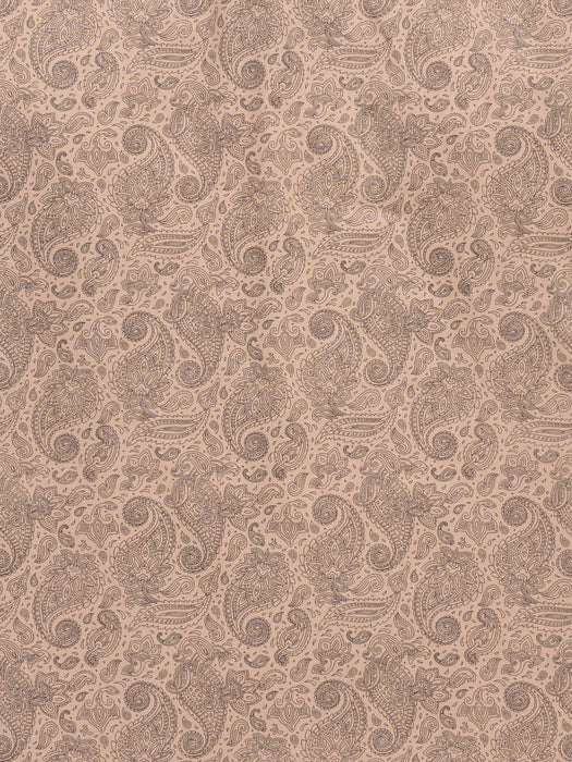 Ely and Walker Mens Paisley Print Snap Khaki 100% Cotton L/S Shirt