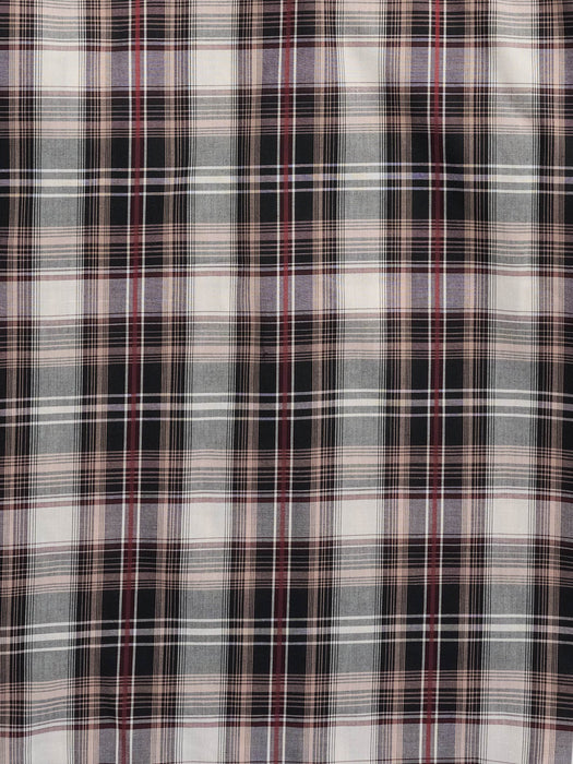 Ely and Walker Mens Textured Plaid Western Green Poly/Cotton L/S Shirt