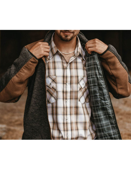 Ely and Walker Mens Full Zip Contrast Charcoal 100% Polyester Softshell Jacket