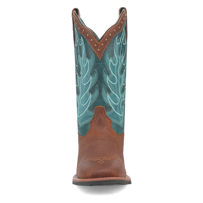 Dan Post Womens Faye Rust/Turquoise Leather Cowboy Boots