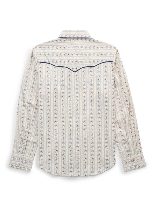 Ely and Walker Womens Wallpaper Floral Print Ecru 100% Cotton L/S Shirt