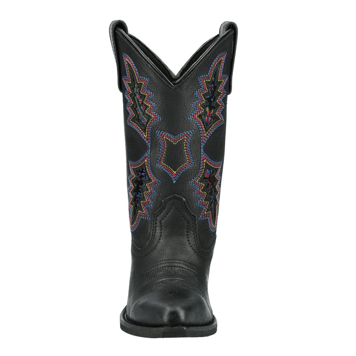Smoky Mountain Boots Kids Girls Sierra Black Leather Cowboy Boots