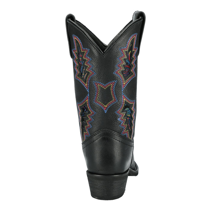 Smoky Mountain Boots Kids Girls Sierra Black Leather Cowboy Boots