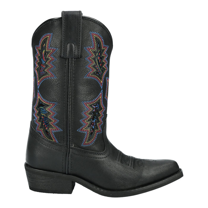 Smoky Mountain Boots Youth Girls Sierra Black Leather Cowboy Boots