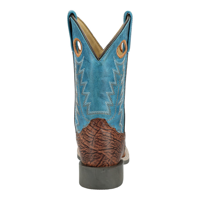 Smoky Mountain Boots Youth Unisex Frontier Brown/Blue Leather Cowboy Boots