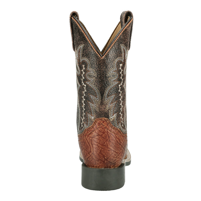 Smoky Mountain Boots Kids Unisex Presley Cognac/Vtg Brown Leather Cowboy Boots