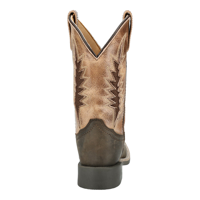 Smoky Mountain Boots Youth Boys Desperado Dark Brown/Marble Leather Cowboy Boots