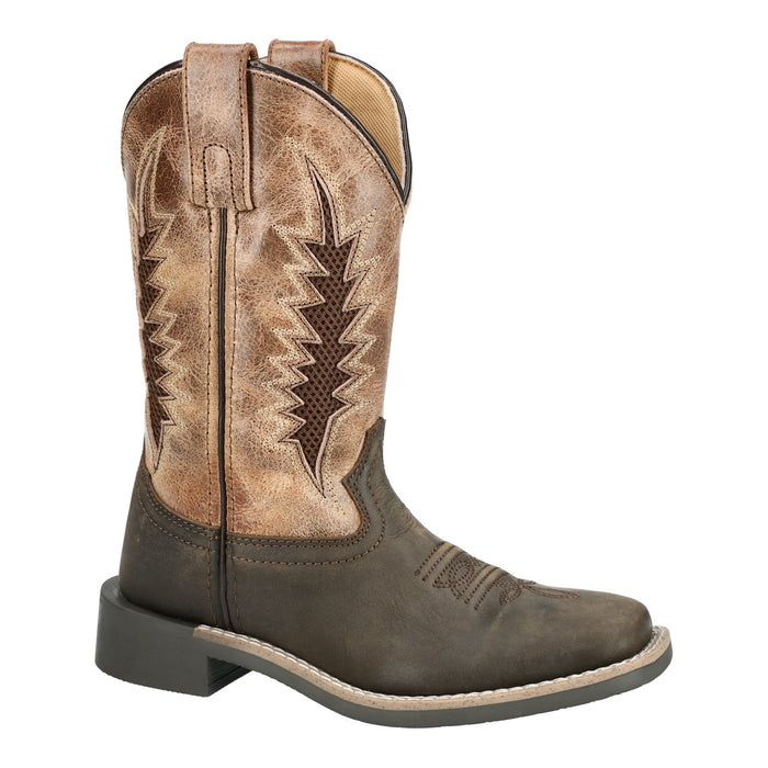 Smoky Mountain Boots Youth Boys Desperado Dark Brown/Marble Leather Cowboy Boots