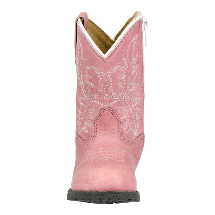 Smoky Mountain Boots Toddler Girls Hopalong Pink Leather Cowboy Boots
