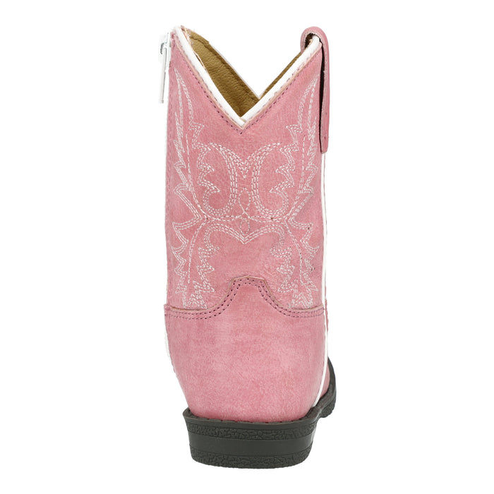 Smoky Mountain Boots Toddler Girls Hopalong Pink Leather Cowboy Boots