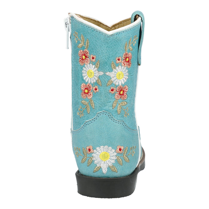 Smoky Mountain Boots Toddler Girls Autry Turquoise Leather Cowboy Boots