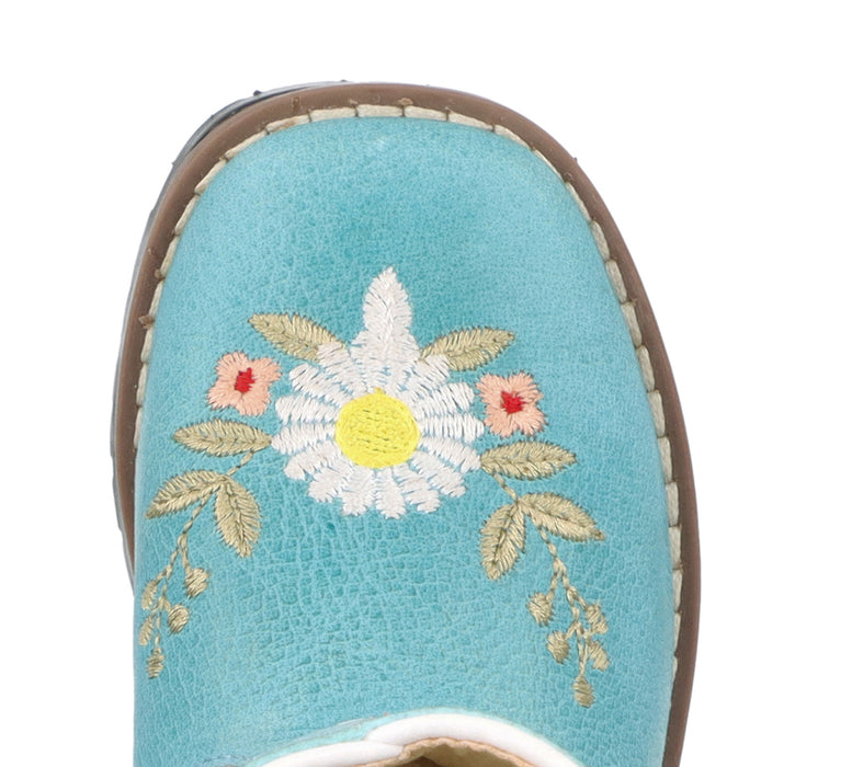 Smoky Mountain Boots Toddler Girls Autry Turquoise Leather Cowboy Boots