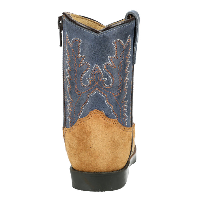 Smoky Mountain Boots Toddler Unisex Autry Tan/Blue Leather Cowboy Boots