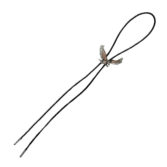 Rockmount Unisex Flying Eagle Western Silver/Gold Metal Bolo Tie
