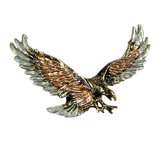 Rockmount Unisex Flying Eagle Western Silver/Gold Metal Bolo Tie