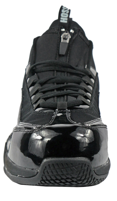 Hoss Boots Mens Full Court Composite toe Black Leather Work Shoes