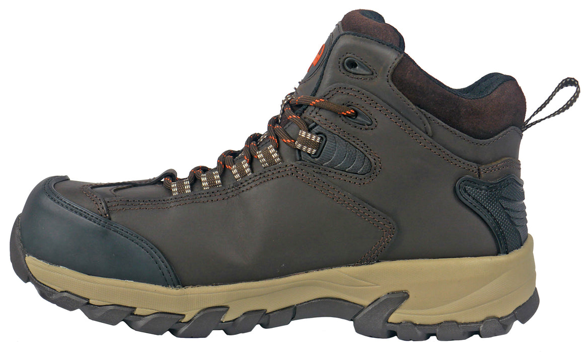 Hoss Boots Mens Frontier Composite Toe WP PR Brown Leather Work Shoes