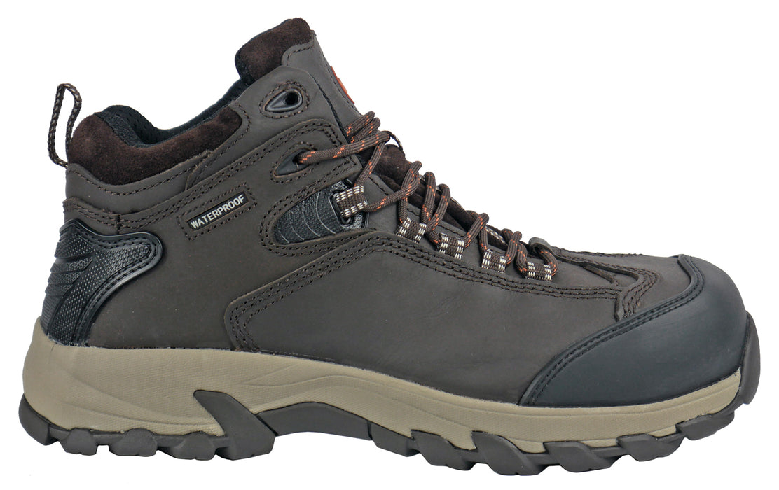 Hoss Boots Mens Frontier Composite Toe WP PR Brown Leather Work Shoes