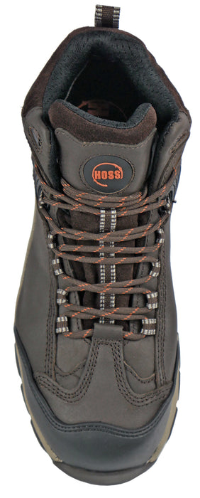 Hoss Boots Mens Frontier Composite Toe WP PR Brown Leather Work Shoes