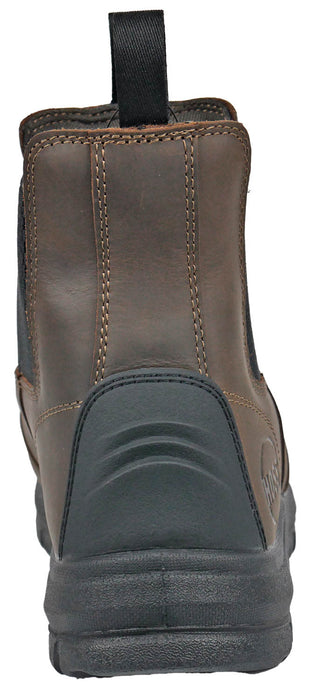 Hoss Boots Mens Snip Chelsea Met-Guard Brown Leather Work Boots