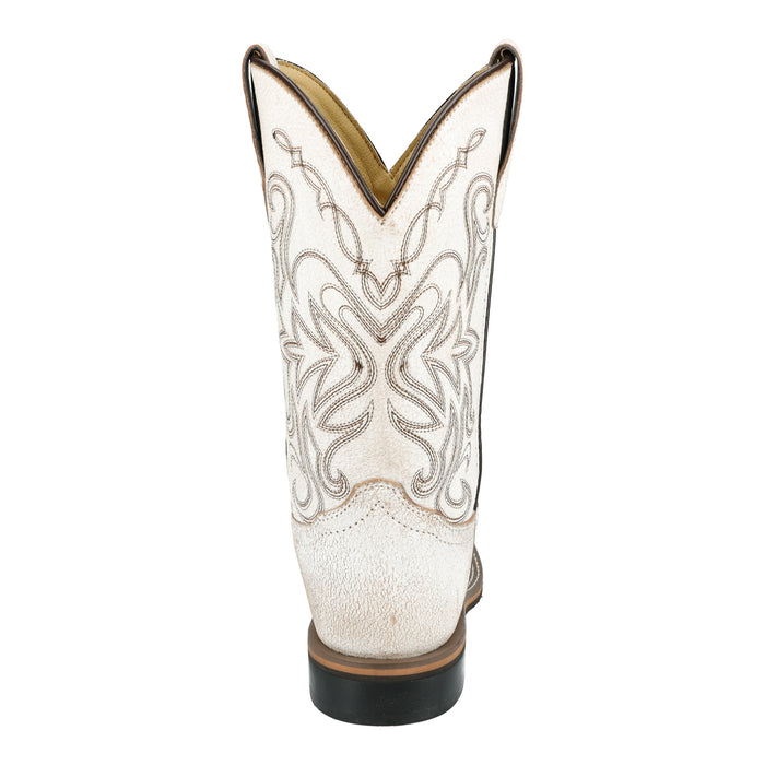 Smoky Mountain Boots Womens Georgia Antique White Leather Cowboy Boots