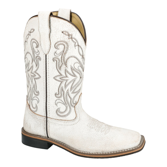 Smoky Mountain Boots Womens Georgia Antique White Leather Cowboy Boots