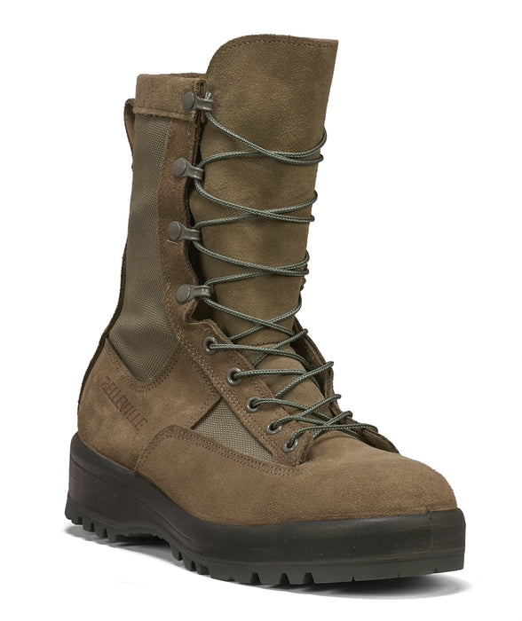 Belleville Mens Sage Leather Waterproof Flight Military Boots 3.5XW
