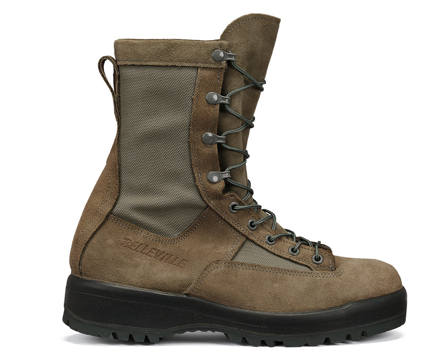 Belleville Mens Sage Leather Waterproof Flight Military Boots 3.5XW