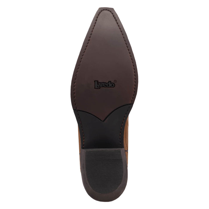 Laredo Mens Silverdale Tan Leather Cowboy Boots
