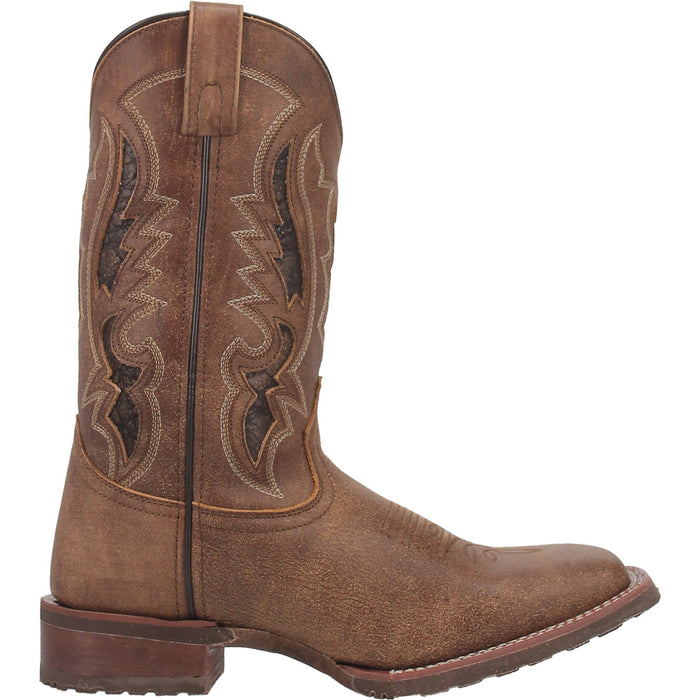 Laredo Mens Martin Cowboy Boots Leather Tan