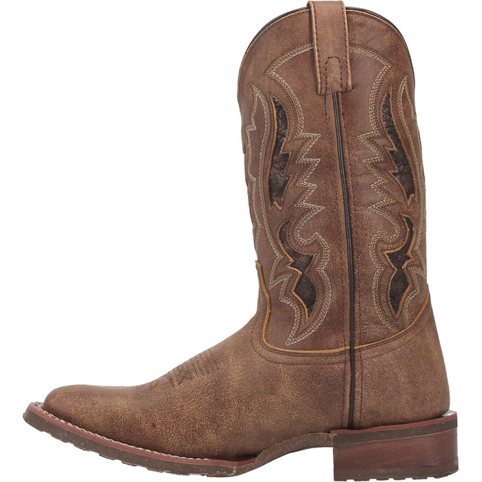 Laredo Mens Martin Cowboy Boots Leather Tan