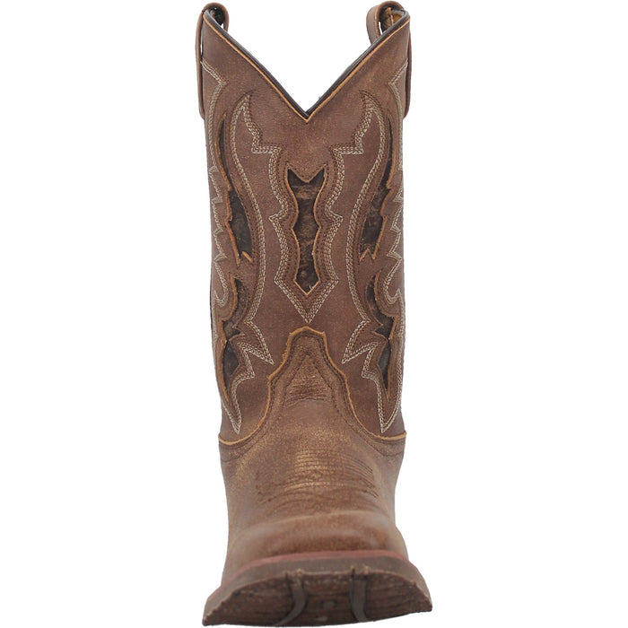 Laredo Mens Martin Cowboy Boots Leather Tan
