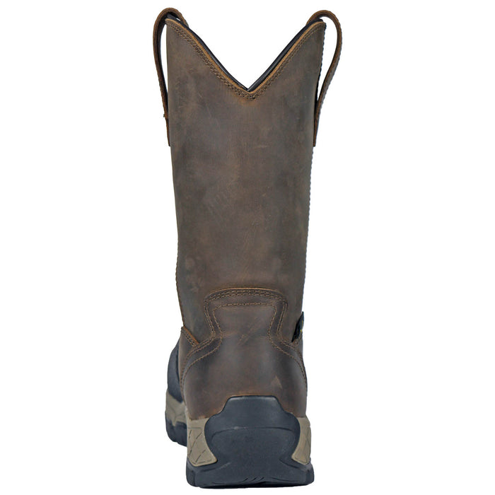 Hoss Boots Mens Recon 11in MetGuard CT WP Brown Leather Work Boots