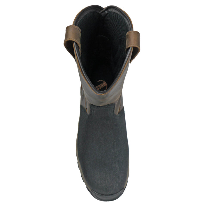 Hoss Boots Mens Recon 11in MetGuard CT WP Brown Leather Work Boots