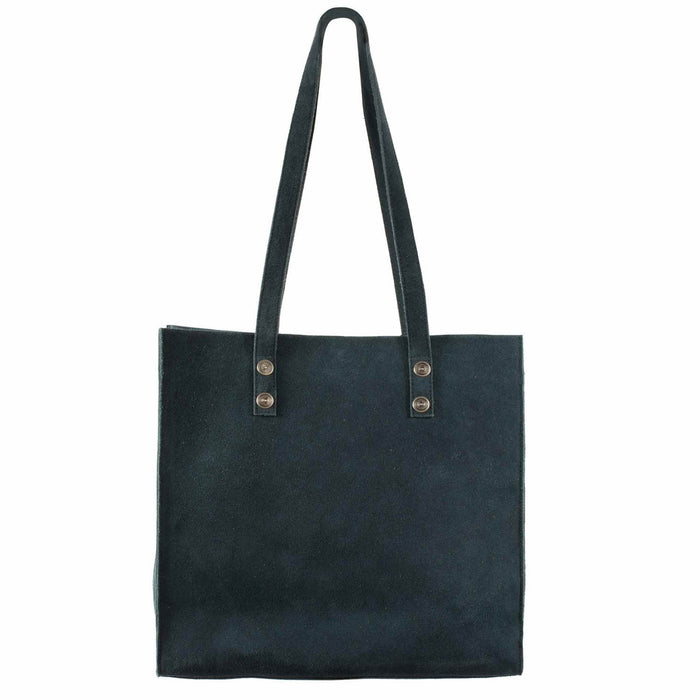 Scully Womens Artisan Print Carryall Blue Suede 13x13x4.5in Tote Bag