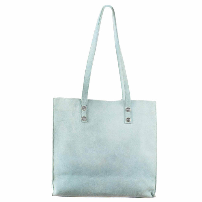 Scully Womens Artisan Print Carryall Turquoise Leather 13x13x4.5in Tote Bag