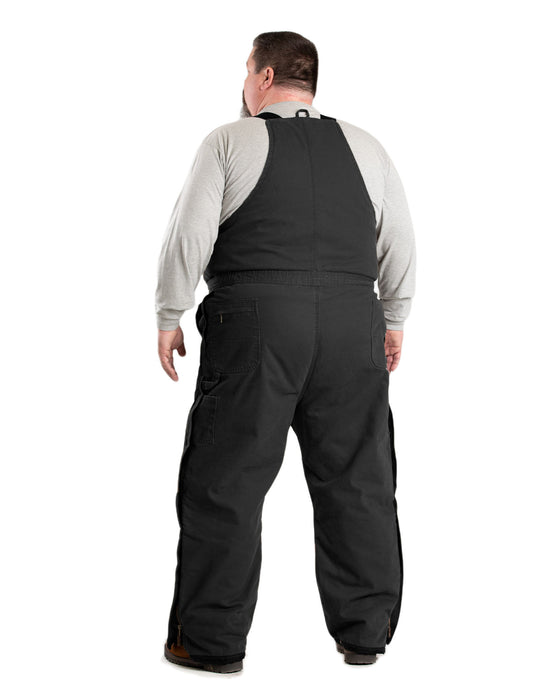 Berne Mens Black 100% Cotton Insulated Bib Overall