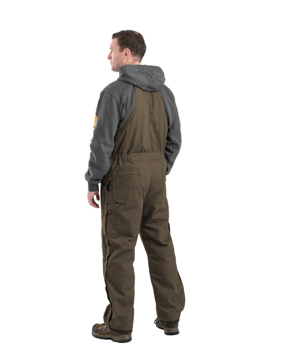 Berne Mens Olive Duck 100% Cotton Insulated Bib Overall