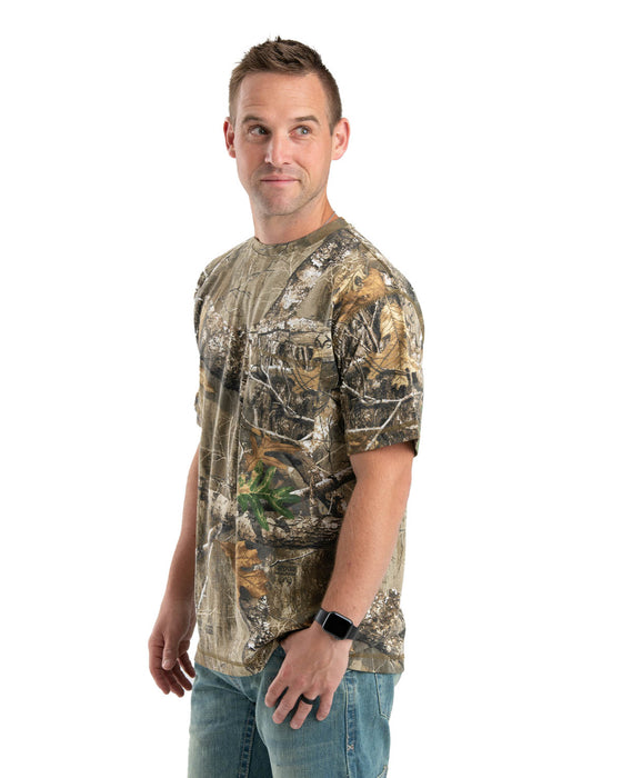 Berne Mens Realtree Edge Cotton Blend Lightweight Performance Tee S/S
