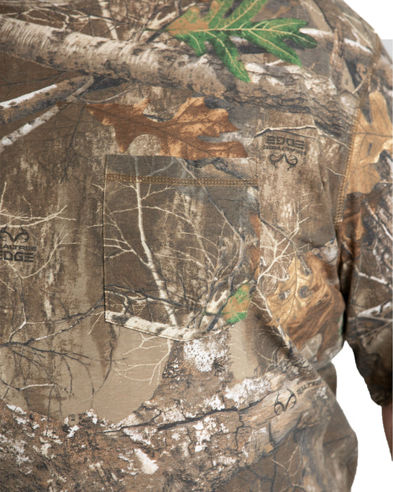 Berne Mens Realtree Edge Cotton Blend Lightweight Performance Tee S/S